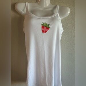 Hand sewn strawberry tank top